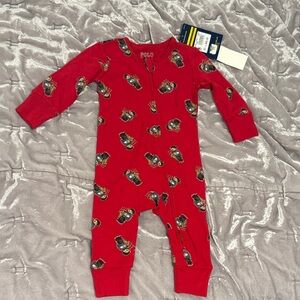 Polo by Ralph Lauren Kids Red Footie One Piece